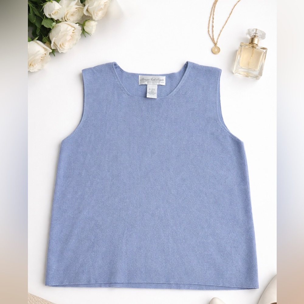 Giorgio saint Angelo Blue Sleeveless Knit Top